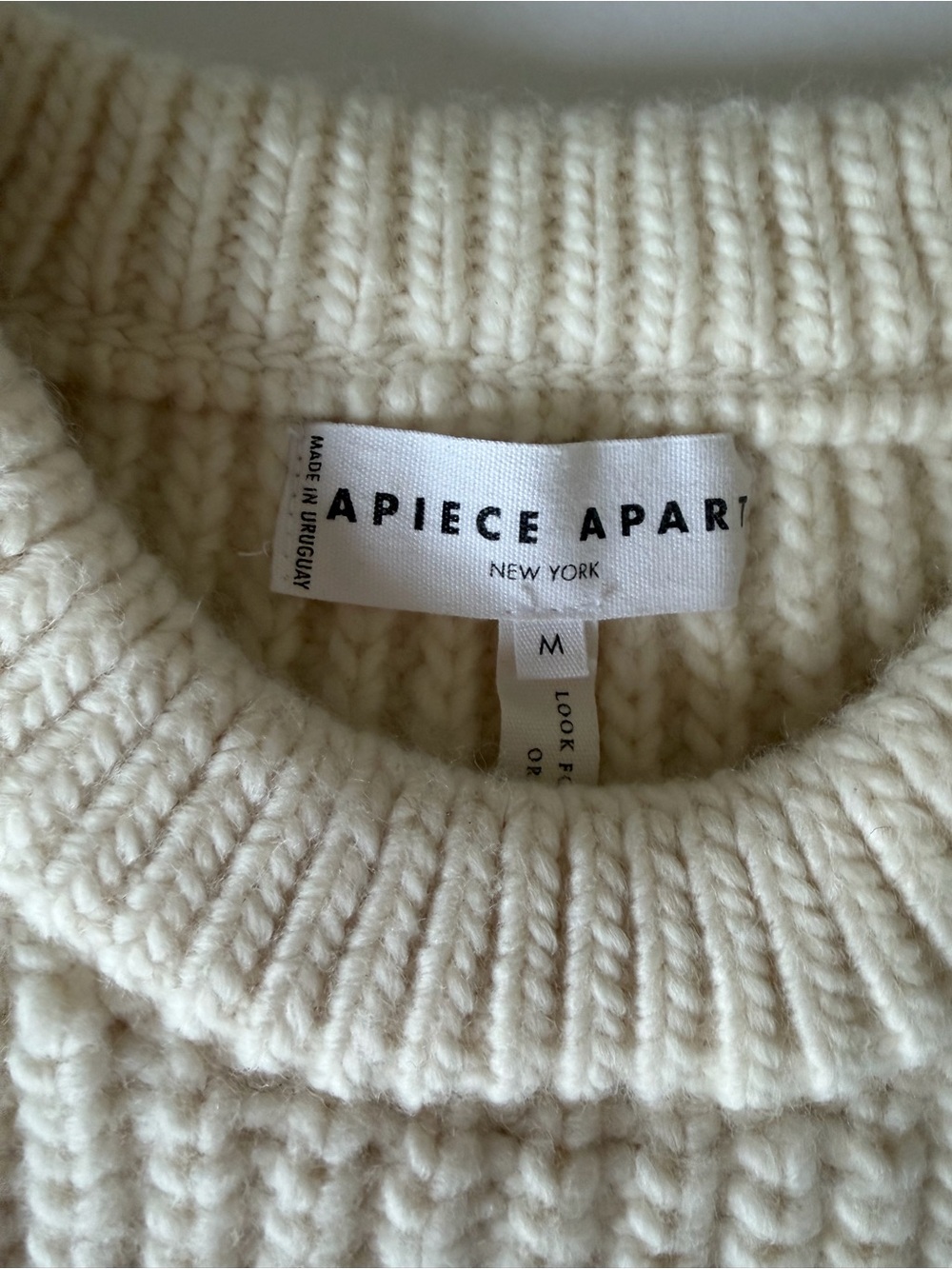 Apiece Apart Cream Cable-Knit Sleeveless Sweater Vest - Picture 4 of 7